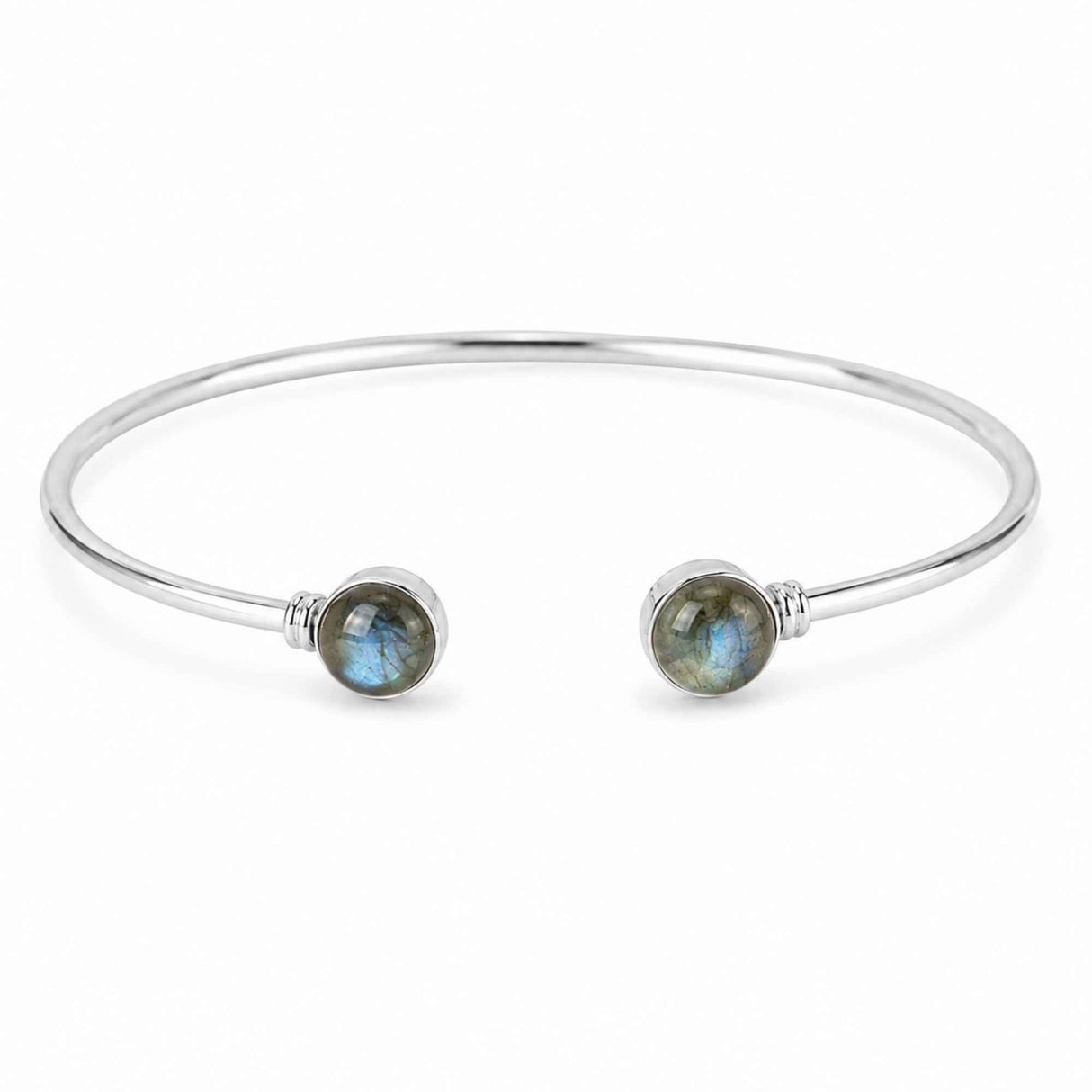 925 Sterling Silver Necklace with Sun and Moon Labradorite – Balance and Intuition