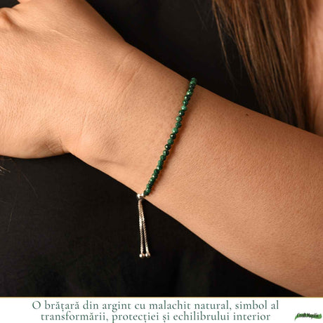 Brățară cu Malachit, Argint 925 – CraftMystic