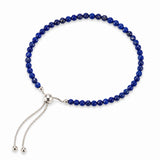 Bratara Argint 925 cu Lapis Lazuli Fatetat Natural 3 mm – Intelepciune si Claritate
