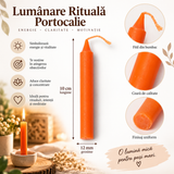 Lumânare Portocalie pentru Ritualuri și Intenții 10 cm - 1 Bucată