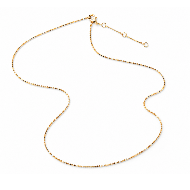 Lanț Argint 925 placat cu Aur 18K unisex cu biluțe