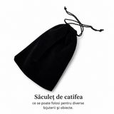 Săculeț de catifea negru 20 x 15 cm pentru bijuterii