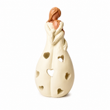 Figurină decorativă cu lumânare Mamă și Copil 9 x 19 cm