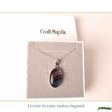 Colier Argint 925 cu Fluorit Natural Oval – Claritate, Echilibru si Eleganta