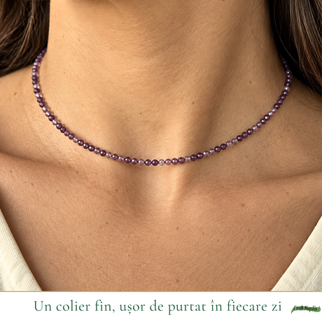 Choker cu Ametist natural 2 mm