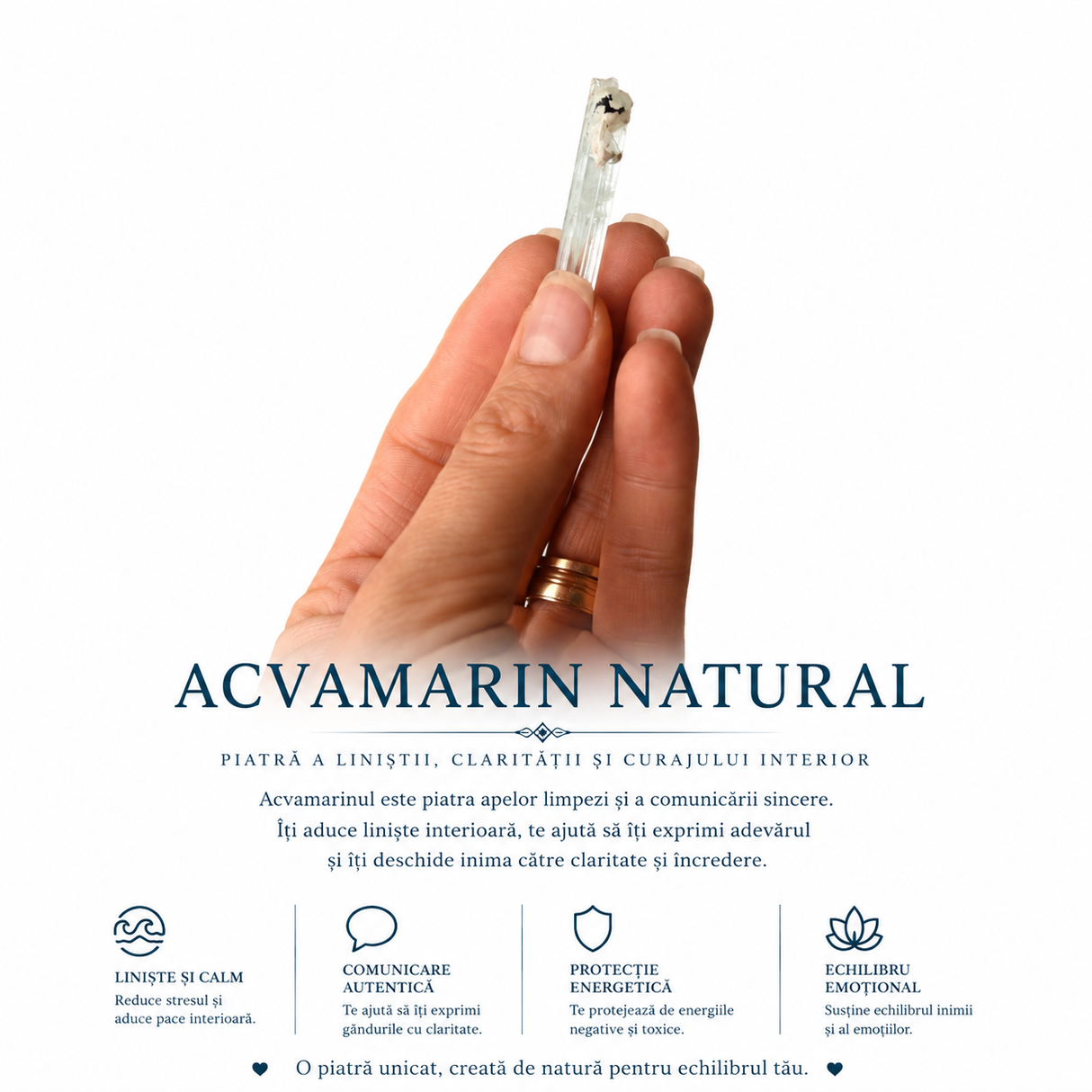 Detaliu al formei brute și neuniforme a specimenului de Acvamarin