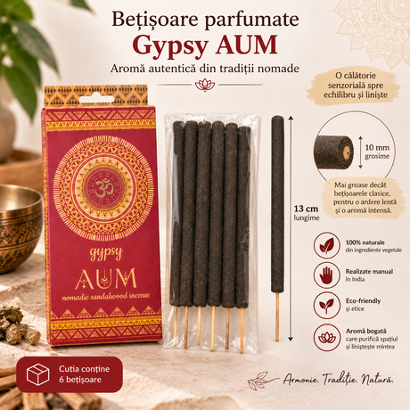 Bețișoare parfumate Gypsy SUN Palo Santo, set 6