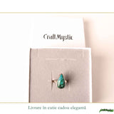 Inel Argint 925 cu Malachit si Crisocola Lacrima – Echilibru si Transformare