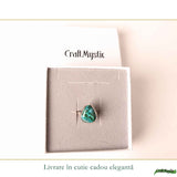 925 Sterling Silver Necklace with Malachite and Chrysocolla Teardrop – Protection and Harmony
