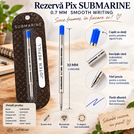 Rezervă pix Submarine Joter 0.7 mm cu aromă de cafea