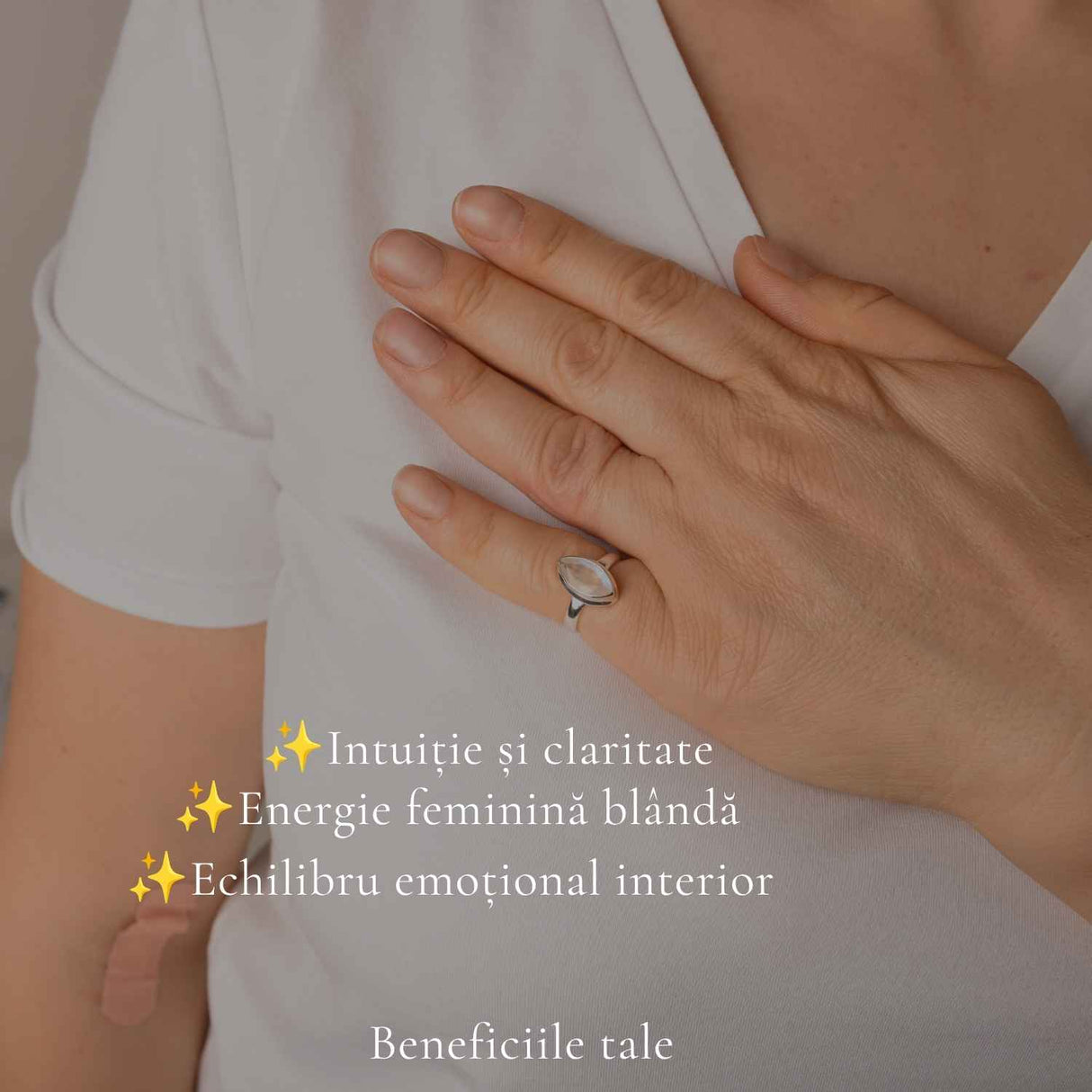 Inel Argint 925 cu Piatra Lunii Naturala Fatetata Delica – Intuitie si Echilibru