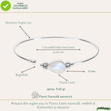 925 Sterling Silver Bracelet with Star Moonstone – Intuition and Feminine Balance