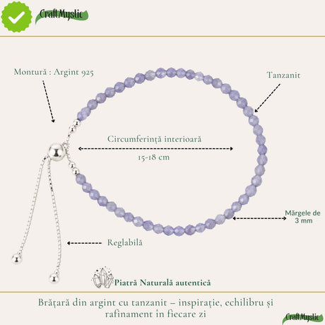Brățară cu Tanzanit, Argint 925 – CraftMystic