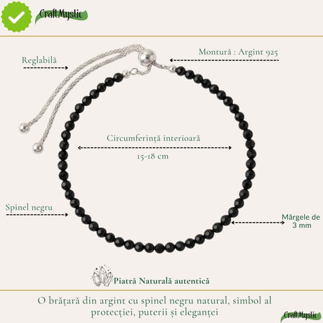 Brățară cu Spinel, Argint 925 – CraftMystic