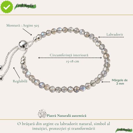 Brățară cu Labradorit, Argint 925 – CraftMystic