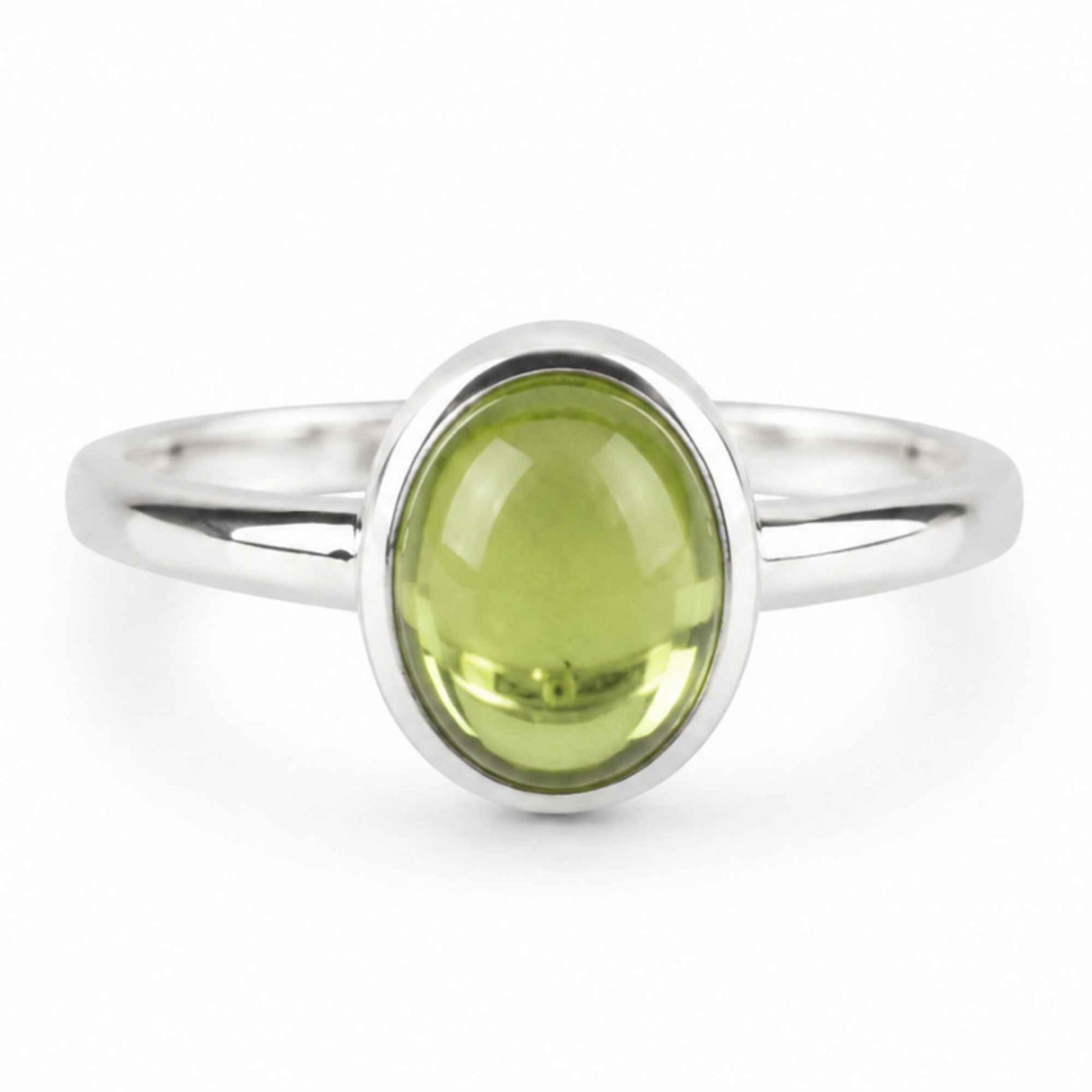 Inel Argint 925 cu Peridot Natural Oval – Optimism si Energie Pozitiva