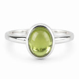 Inel Argint 925 cu Peridot Natural Oval – Optimism si Energie Pozitiva