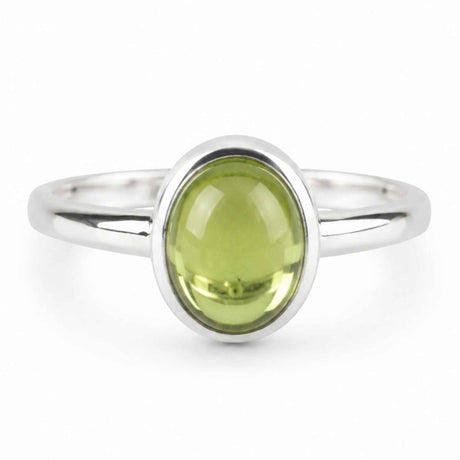 Inel Argint 925 cu Peridot Natural Oval – Optimism si Energie Pozitiva