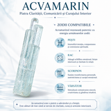 Specimen mineral de Acvamarin brut, pentru birou sau altar