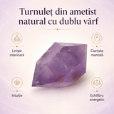 Turn de ametist natural, piesă decorativă pentru birou sau altar