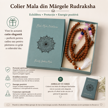 Colier Mala Rudraksha, cadou pentru practică spirituală