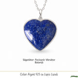 Colier Argint 925 cu Lapis Lazuli Natural Inima – Claritate, Intelepciune si Eleganta