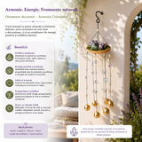 Ornament Decorativ cu Ametist, Cuart Roz și Aventurin Natural – Armonie și Energie Pozitivă