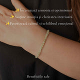 Bratara cu Prehnit Fatetat Natural 4 mm – Calm, Armonie si Echilibru Emotional