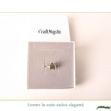 Inel din argint 925 cu Moldavit natural, fiecare piatră unică