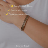 Brățară din cupru și zinc cu model împletit