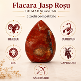 Flacără din Jasp Roșu natural de Madagascar 10,8 cm