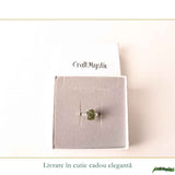 Inel din argint 925 cu Moldavit natural, fiecare piatră unică