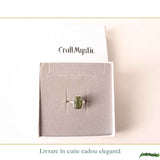 Inel din argint 925 cu Moldavit natural, fiecare piatră unică