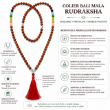 Colier Mala Rudraksha purtat, stil spiritual
