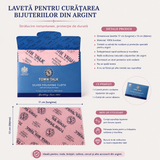 Laveta Town Talk pentru Curatarea Bijuteriilor din Argint – Lustruire si Protectie Anti-Oxidare