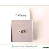 Inel din argint 925 cu Moldavit natural, fiecare piatră unică