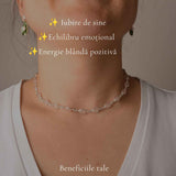 925 Sterling Silver Pink Quartz Teardrop Necklace – love, femininity and emotional balance