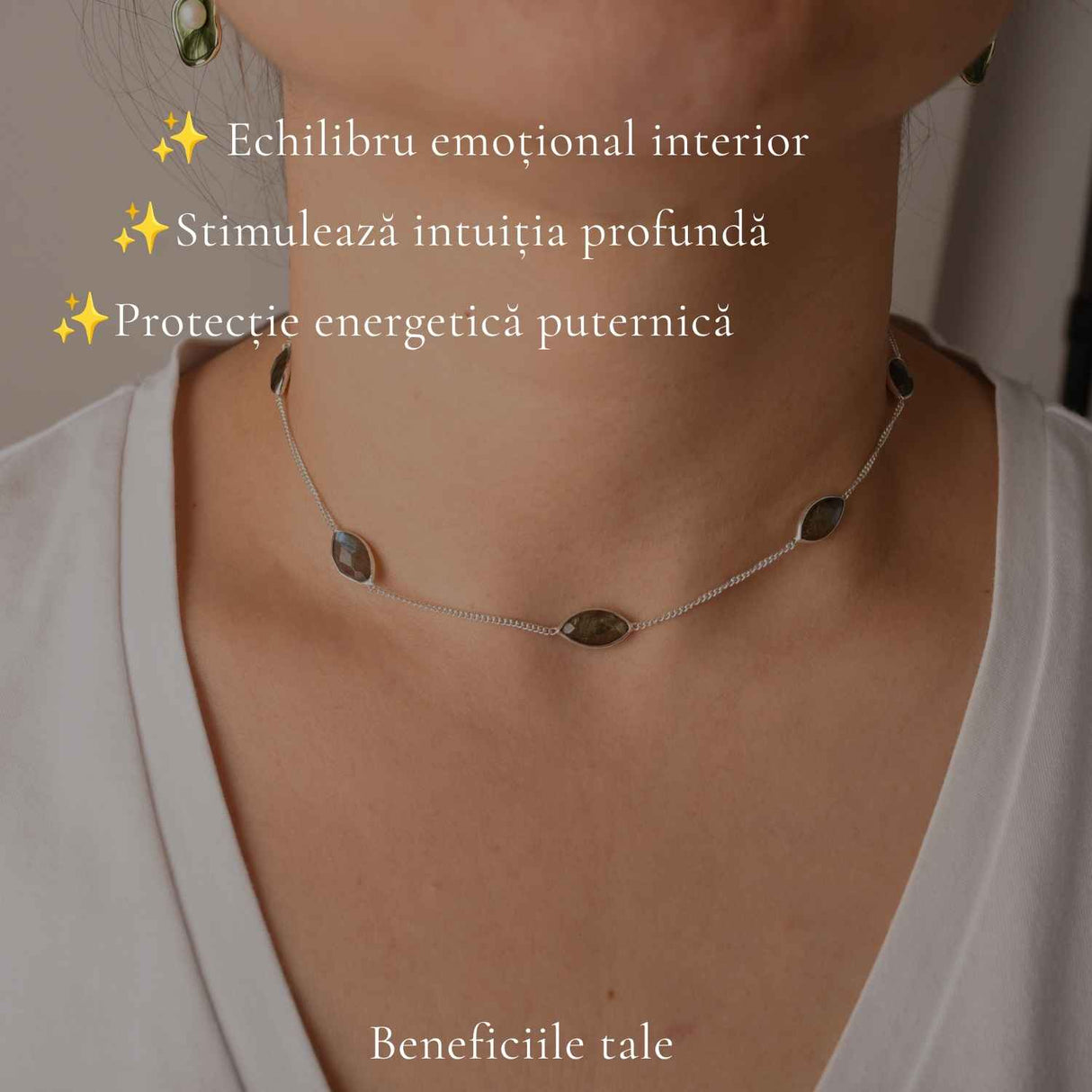 925 Sterling Silver Necklace with Sun and Moon Labradorite – Balance and Intuition