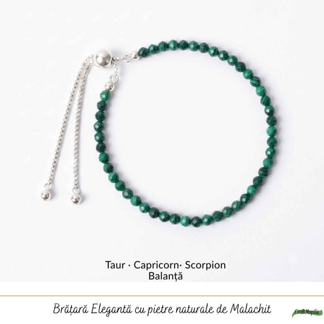 Brățară cu Malachit, Argint 925 – CraftMystic