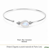 925 Sterling Silver Bracelet with Star Moonstone – Intuition and Feminine Balance