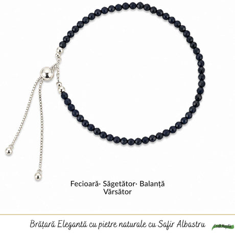 Brățară cu Safir Albastru, Argint 925 – CraftMystic