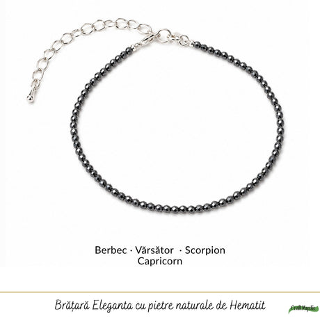 Brățară de picior cu Hematit, cadou delicat pentru ea