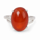 925 Silver Necklace with Faceted Carnelian – Daily Energy and Confidence
