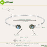 925 Sterling Silver Necklace with Sun and Moon Labradorite – Balance and Intuition