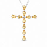 Natural citrine lotus necklace in 925 silver – energy, optimism, and balance
