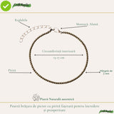 Pirită fațetat, pietre rotunde de 2 mm, pe brățară de picior