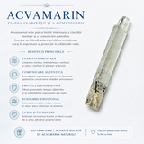 Detaliu structură naturală a Acvamarinului brut din Afganistan