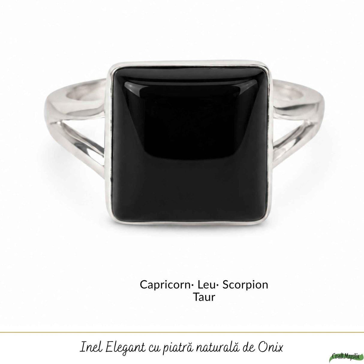 Men's 925 Sterling Silver Ring with Onyx – Protection and Masculine Elegance