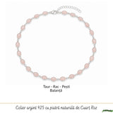 925 Sterling Silver Pink Quartz Teardrop Necklace – love, femininity and emotional balance