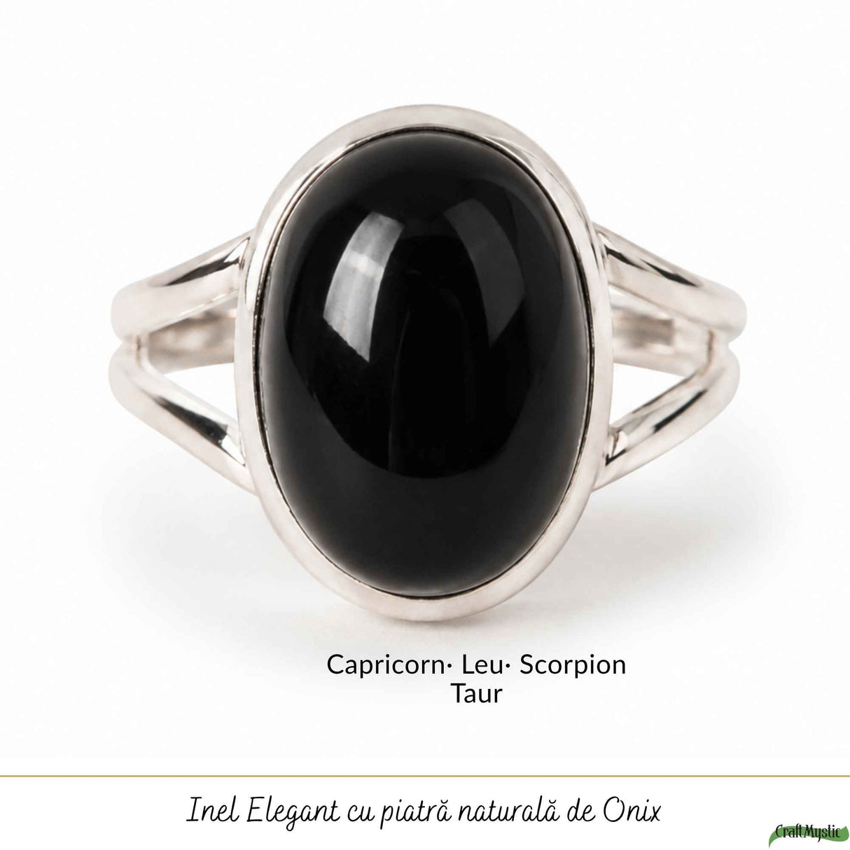 Men's 925 Sterling Silver Ring with Onyx – Protection and Masculine Elegance